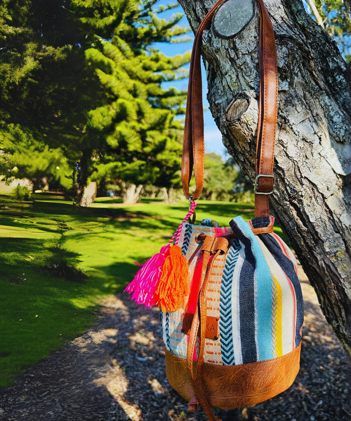Stylish Multi Aztec Jacquard Sling Bag - Bagpac