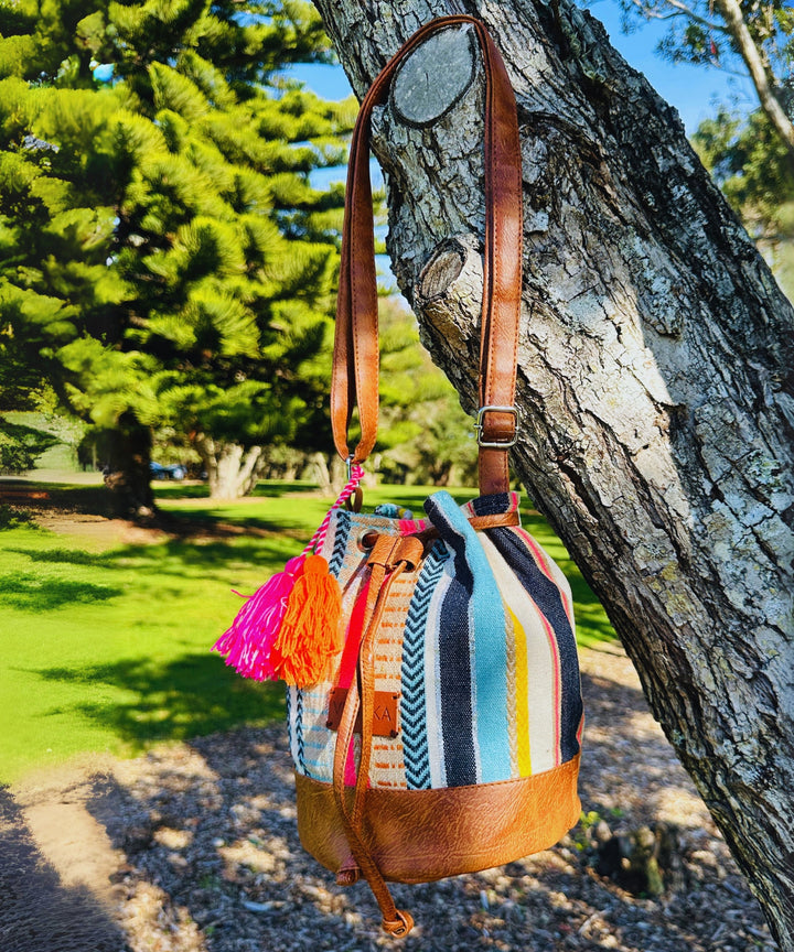 Stylish Multi Aztec Jacquard Sling Bag - Bagpac