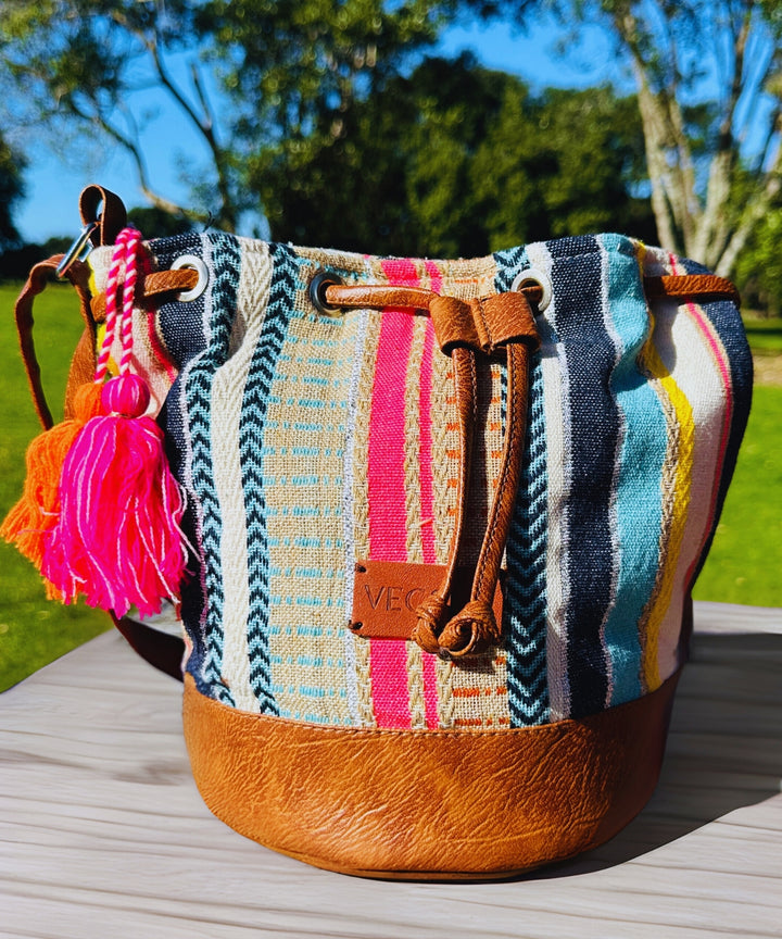Stylish Multi Aztec Jacquard Sling Bag - Bagpac