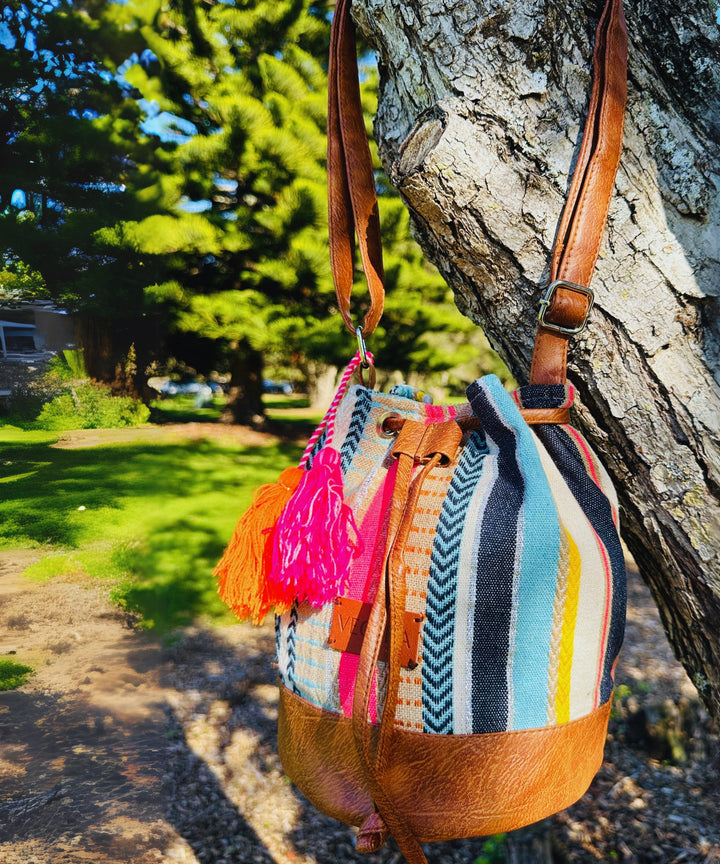 Stylish Multi Aztec Jacquard Sling Bag - Bagpac