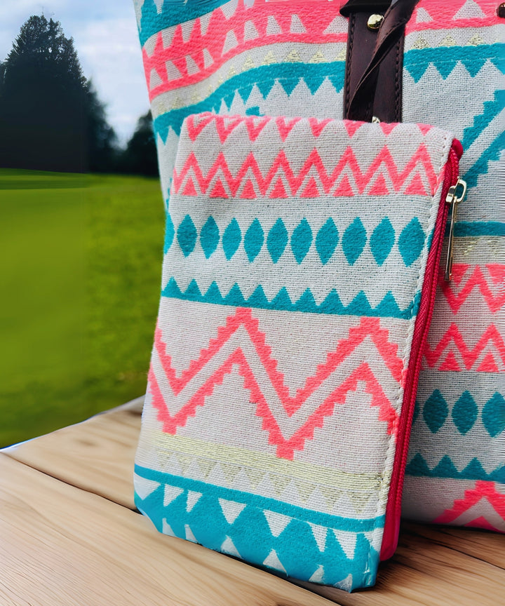 Women Multicolor Tote Bag With Coin Pouch - Bagpac