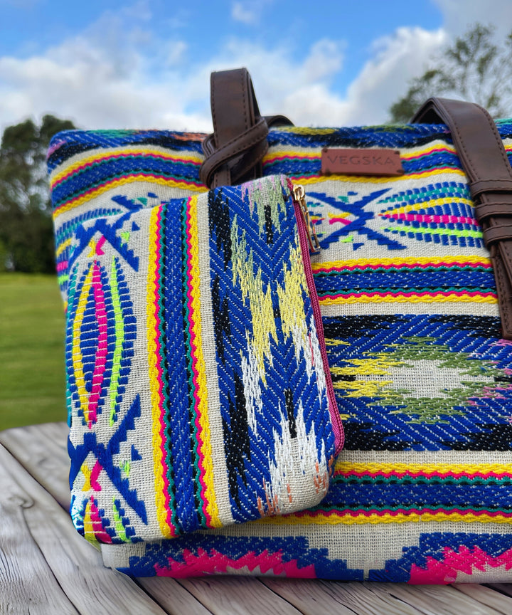 Women Multicolor Tote Bag With Coin Pouch - Bagpac