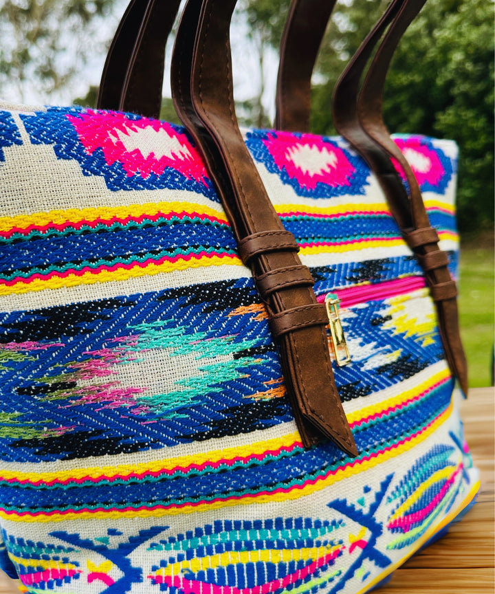 Women Multicolor Tote Bag With Coin Pouch - Bagpac